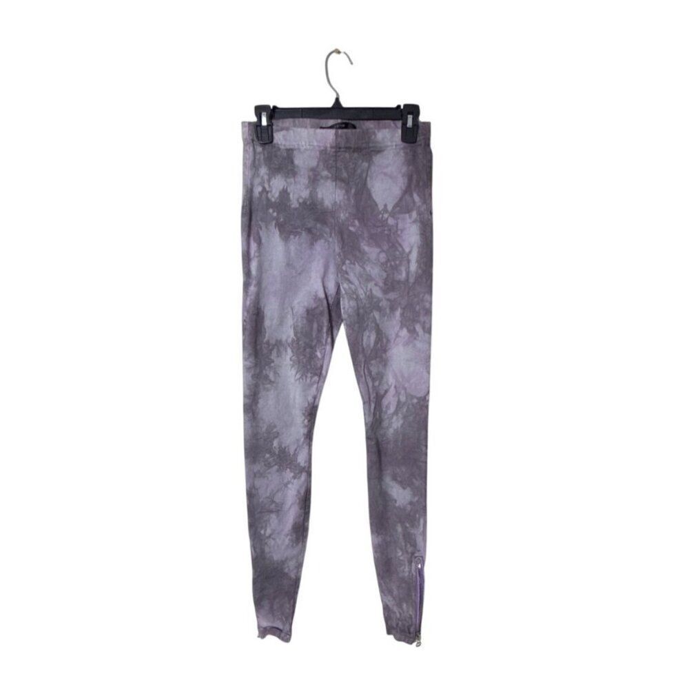 Joes Jeans Purple Tie-Dye Leggings With Ankle Zippers Size M